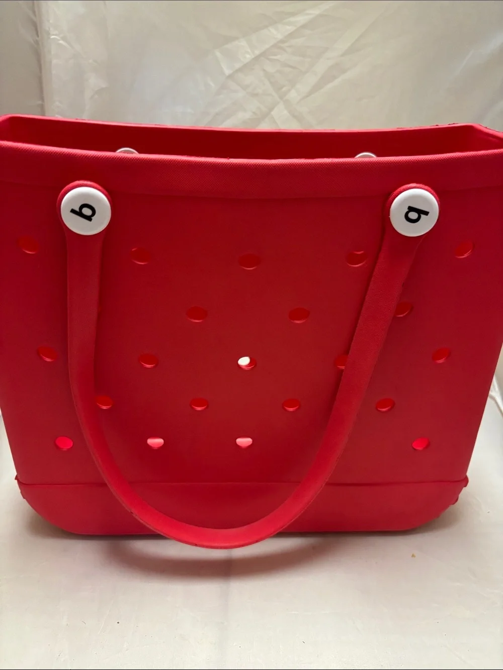 Large Tote Dark Pink Beach Boat Pool Travel 2-Handle Washable Bag